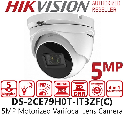 5 mp motorized varifocal turret camera