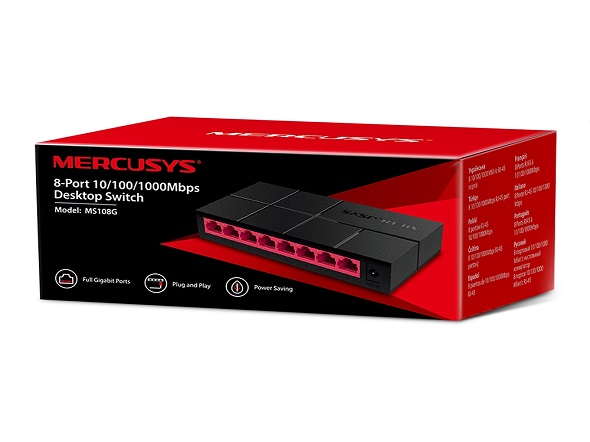 mercusys switch de bureau 8 ports 10/100/1000 mbps