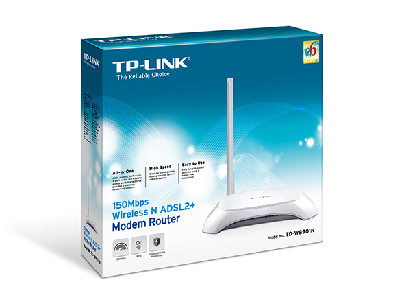 TP LINK TD-W8901N 150Mbps Wireless N ADSL2+ Modem Router