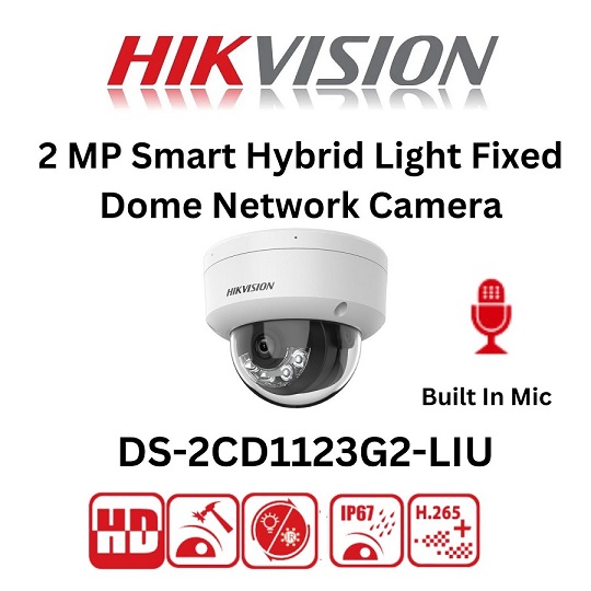 2 mp smart hybrid light fixed dome network camera