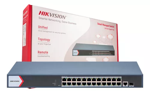HIKVISION 24 PORT GIGABIT SMART POE SWITCH
